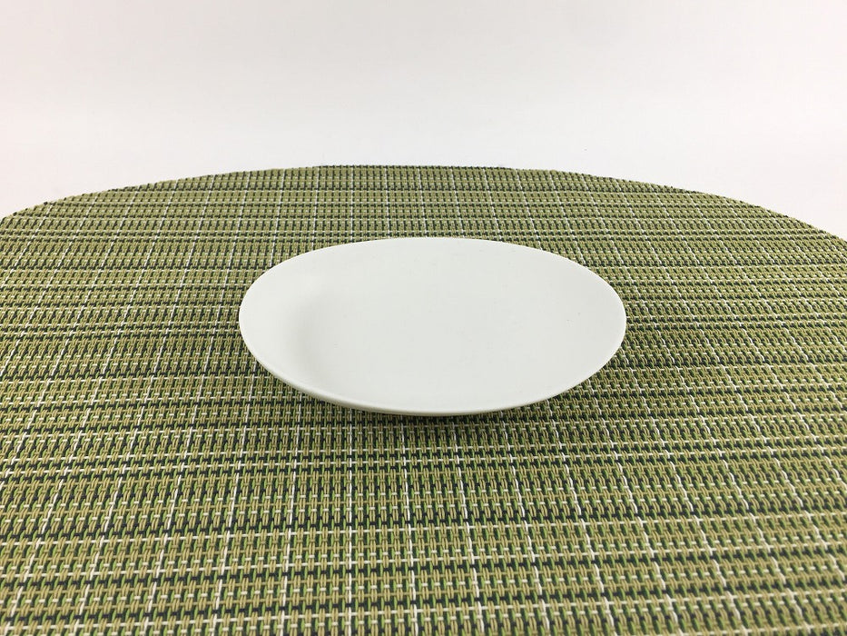 楕円醤油小皿　ミスト白　11cm　有田焼　(j.R)