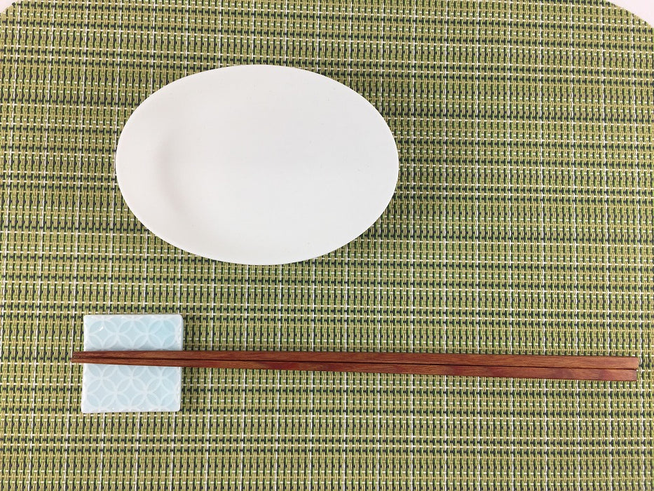 楕円醤油小皿　ミスト白　11cm　有田焼　(j.R)