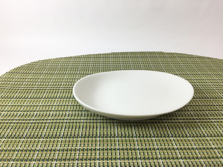 楕円醤油小皿　ミスト白　11cm　有田焼　(j.R)