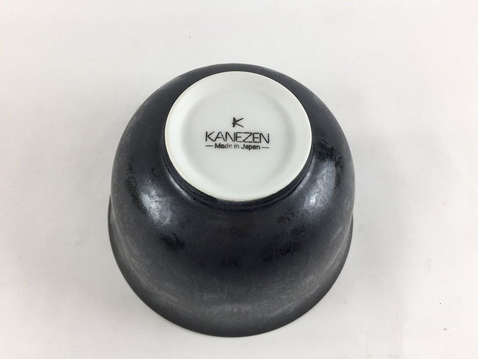 11.5cm丸反碗　黒陶　有田焼　(j.R)