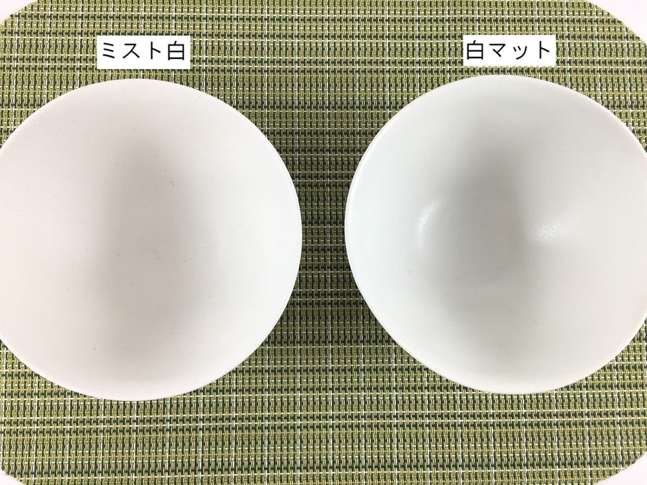 プレーンドゥ飯碗(小)　(ミスト白/白マット)　有田焼(j.R)