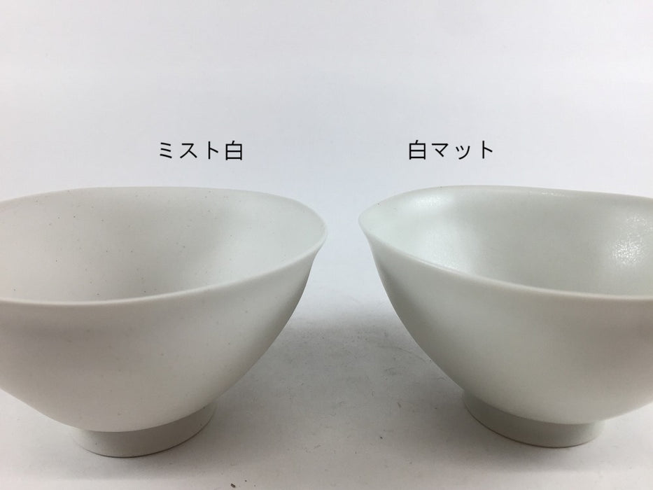 プレーンドゥ飯碗(小)　(ミスト白/白マット)　有田焼(j.R)
