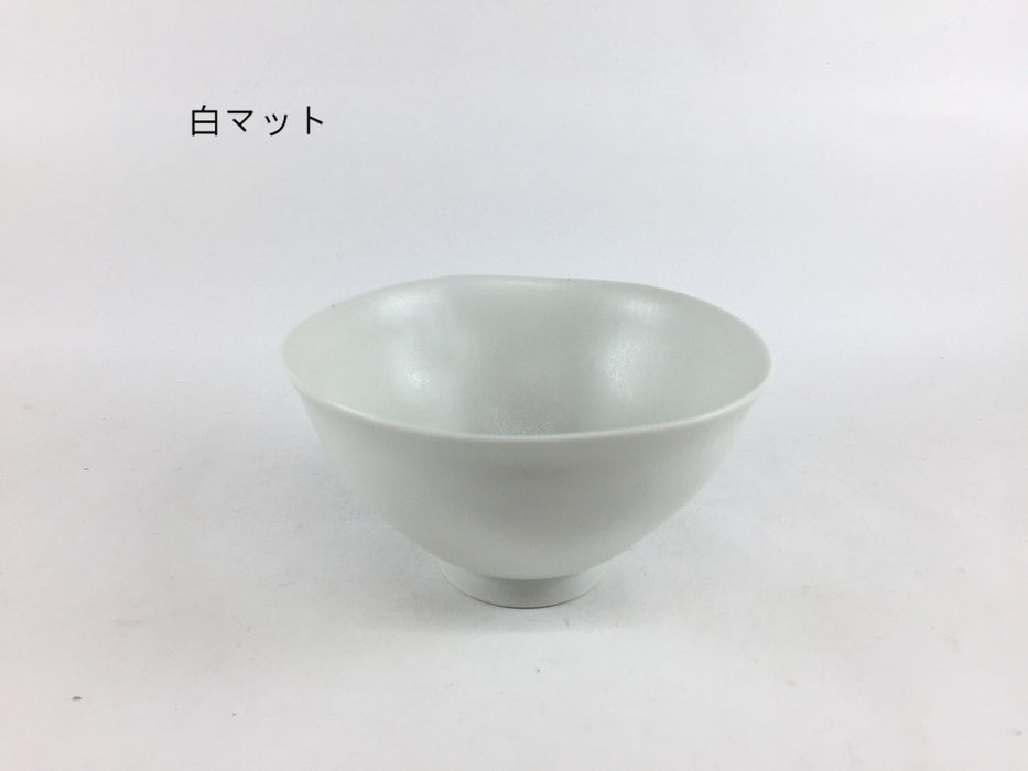 プレーンドゥ飯碗(小)　(ミスト白/白マット)　有田焼(j.R)