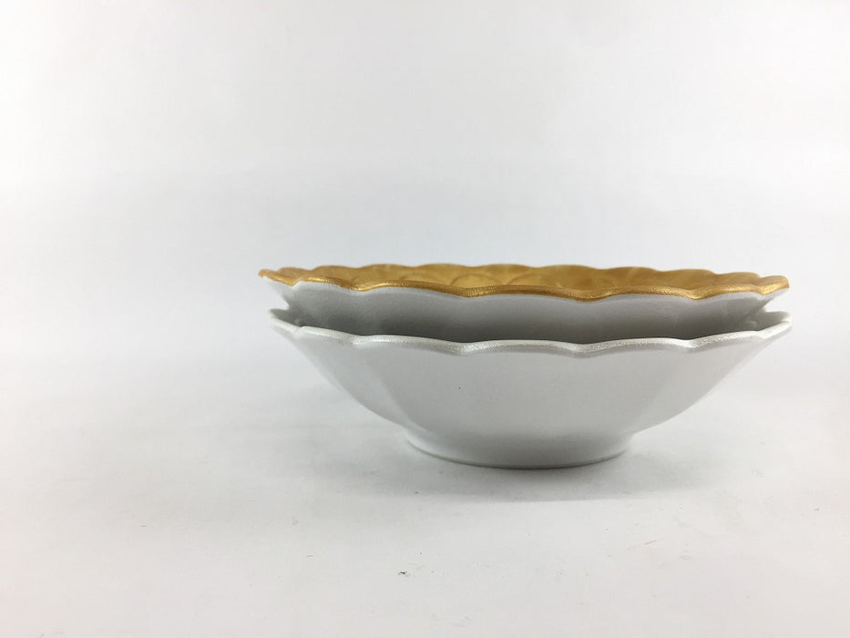 菊彫向付　(金彩/銀彩)　16cm　有田焼　(j.R)