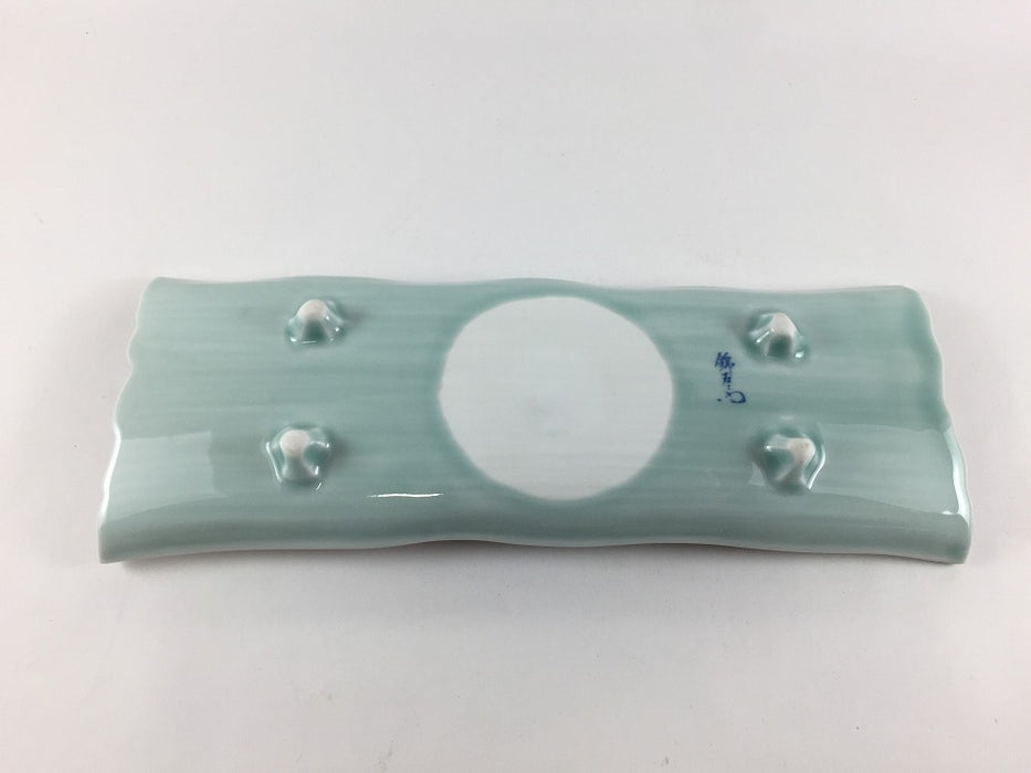 【SALE】四足長皿.パールピンク市松　25cm　有田焼(j.R)【訳あり】