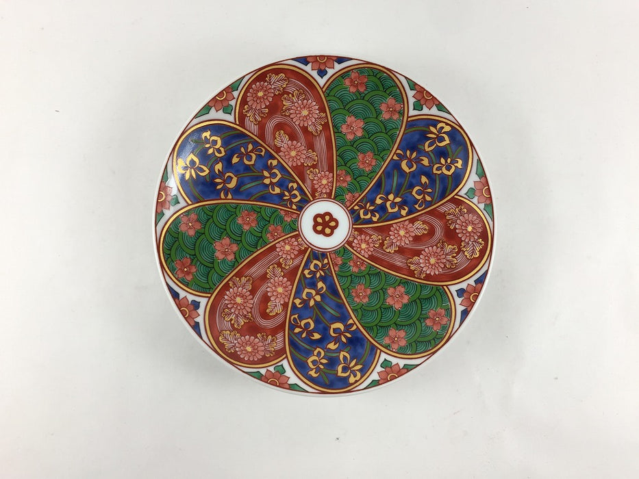 【SALE】15cm古伊万里皿　菊割文　肥前有田焼【訳あり】