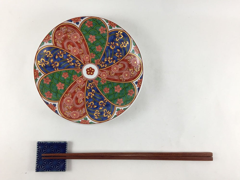 【SALE】15cm古伊万里皿　菊割文　肥前有田焼【訳あり】