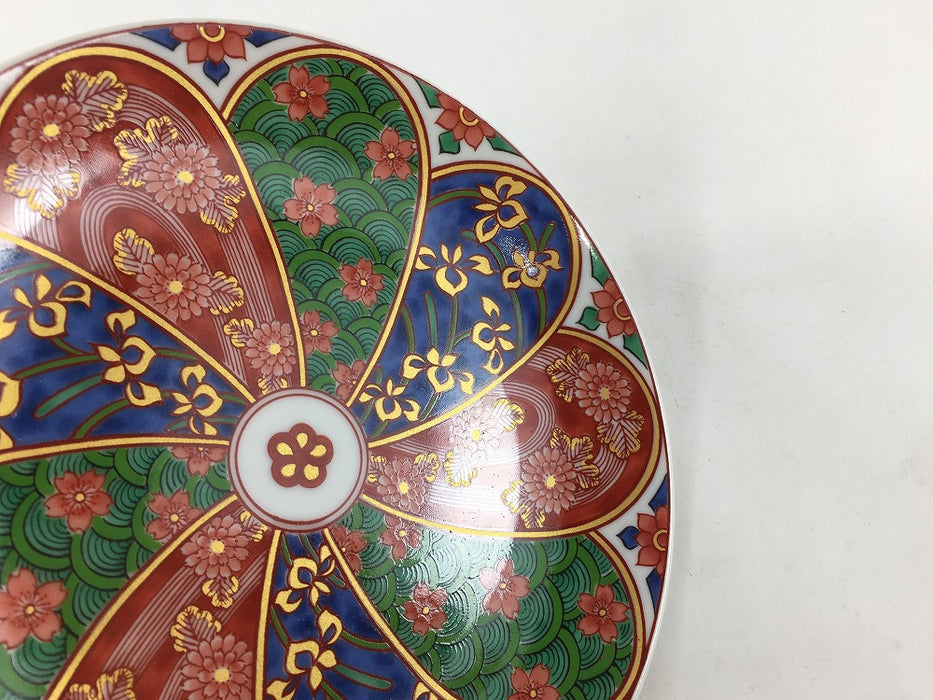 【SALE】15cm古伊万里皿　菊割文　肥前有田焼【訳あり】