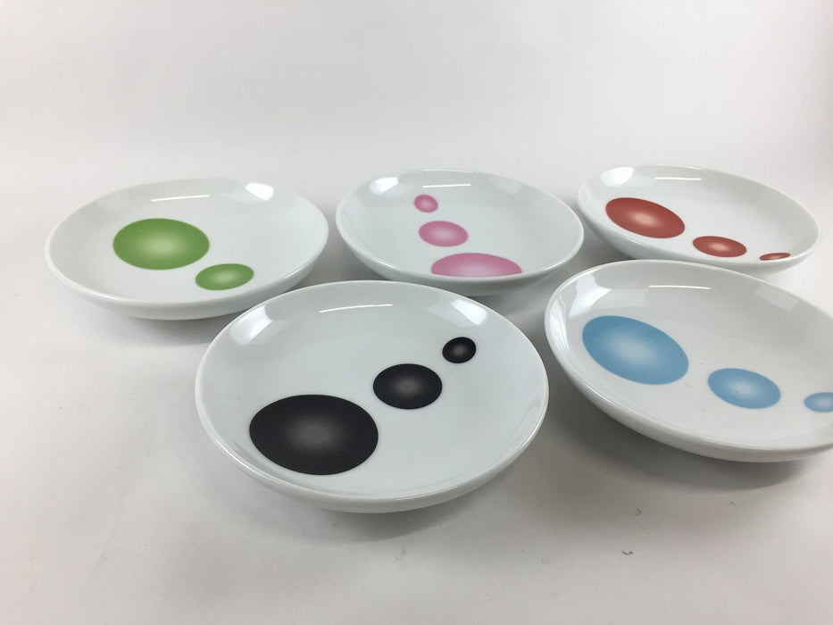 【SALE】3.5寸皿　ビーンズ(緑/ピンク/赤/黒/水色)　12cm　有田焼【訳あり】