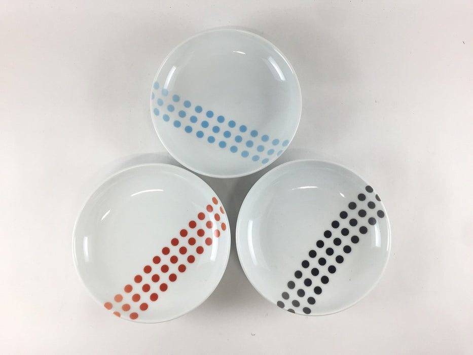 【SALE】3.5寸皿　コスモ(黒/水色/赤)　12cm　有田焼【訳あり】