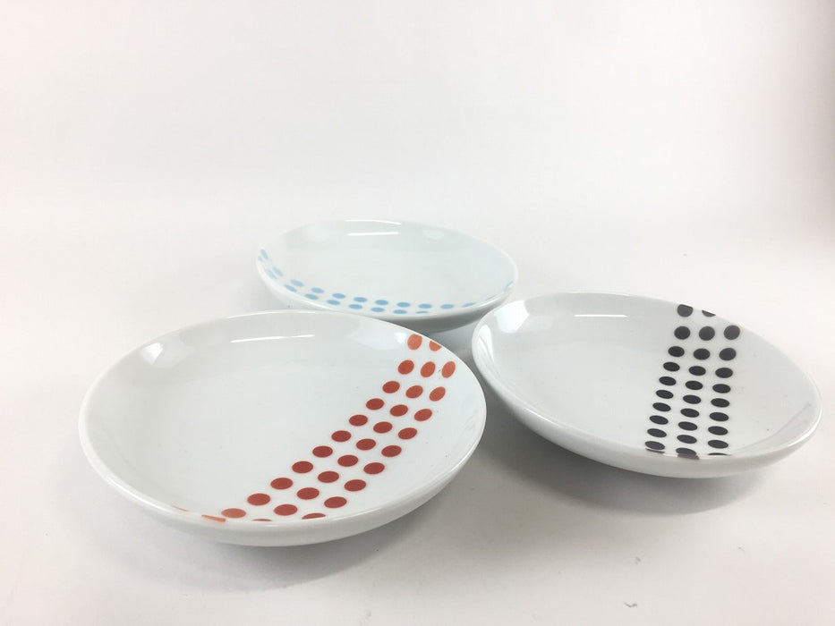 【SALE】3.5寸皿　コスモ(黒/水色/赤)　12cm　有田焼【訳あり】