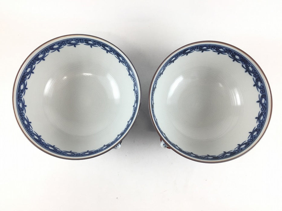 12cm面取茶碗　鳳凰　一閑人(青/赤)　波佐見焼(j.R)