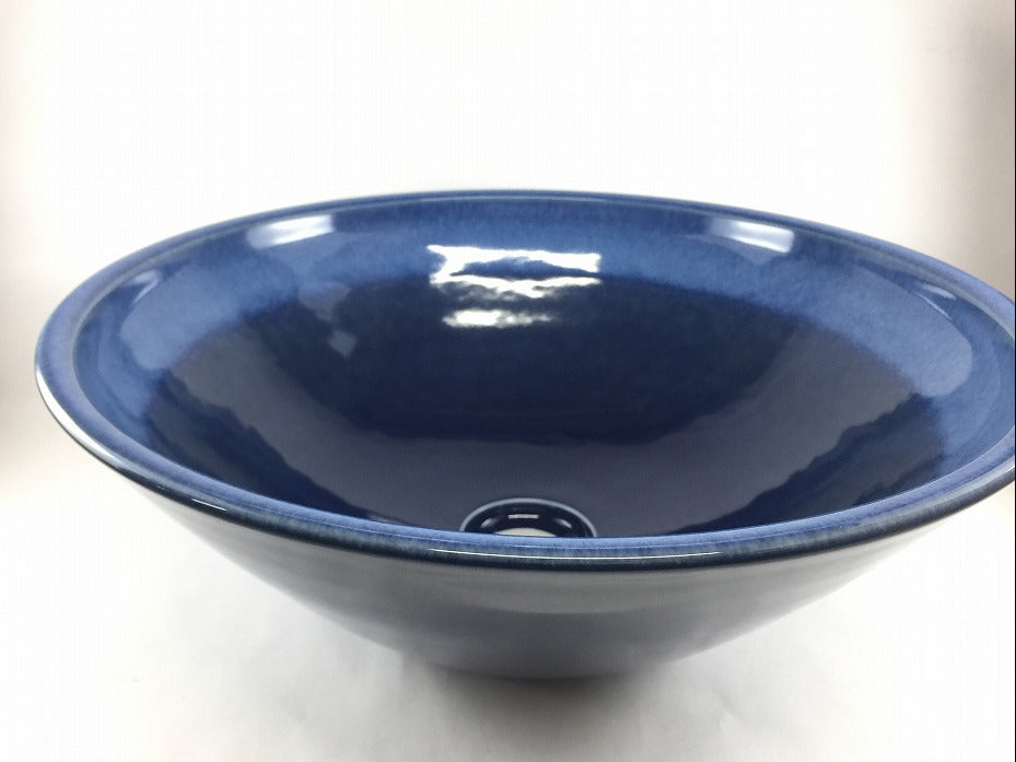 【SALE】40cm手洗鉢.瑠璃/白吹【訳あり】【金具別】(j.R)