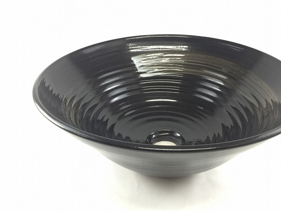 【SALE】39cm手洗鉢.黒茶はけ【金具別】【訳あり】(j.R)