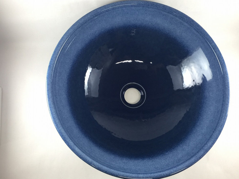 【SALE】40cm手洗鉢.瑠璃/白吹【金具別】【訳あり】(j.R)