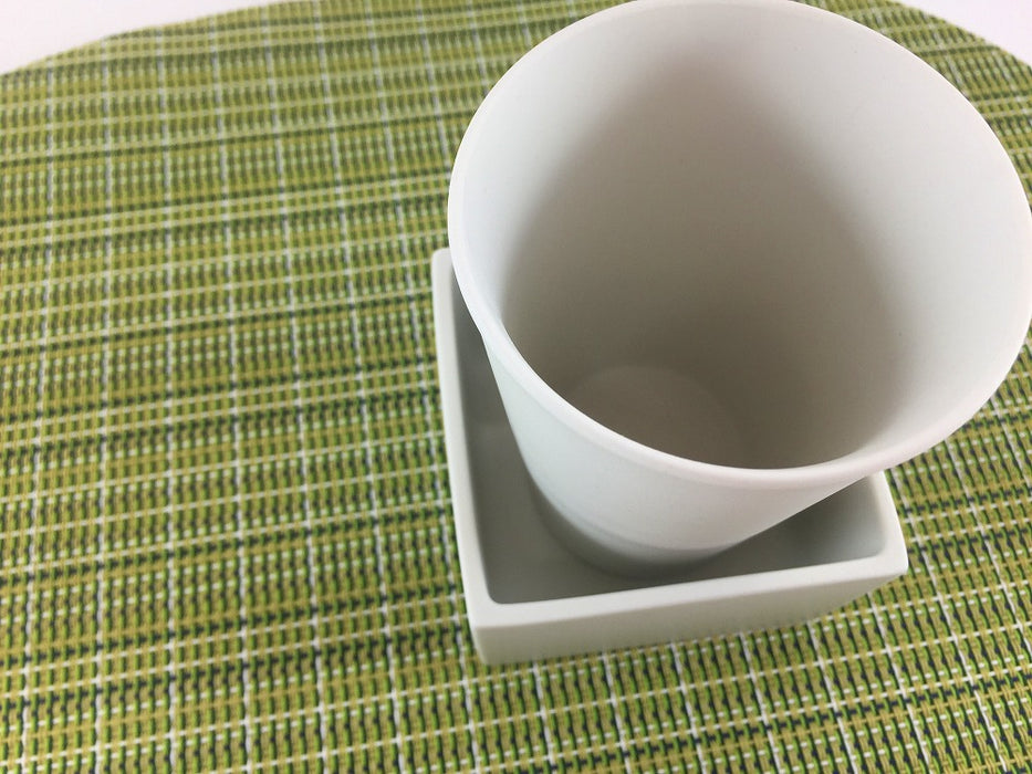 枡酒器セット　ミスト白　210cc　有田焼(j.R)