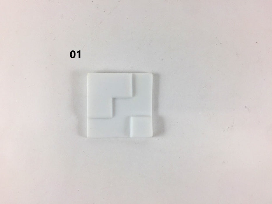 角箸置　白　(01/02/03)　3.5cm　エッグシェル　有田焼(j.R)