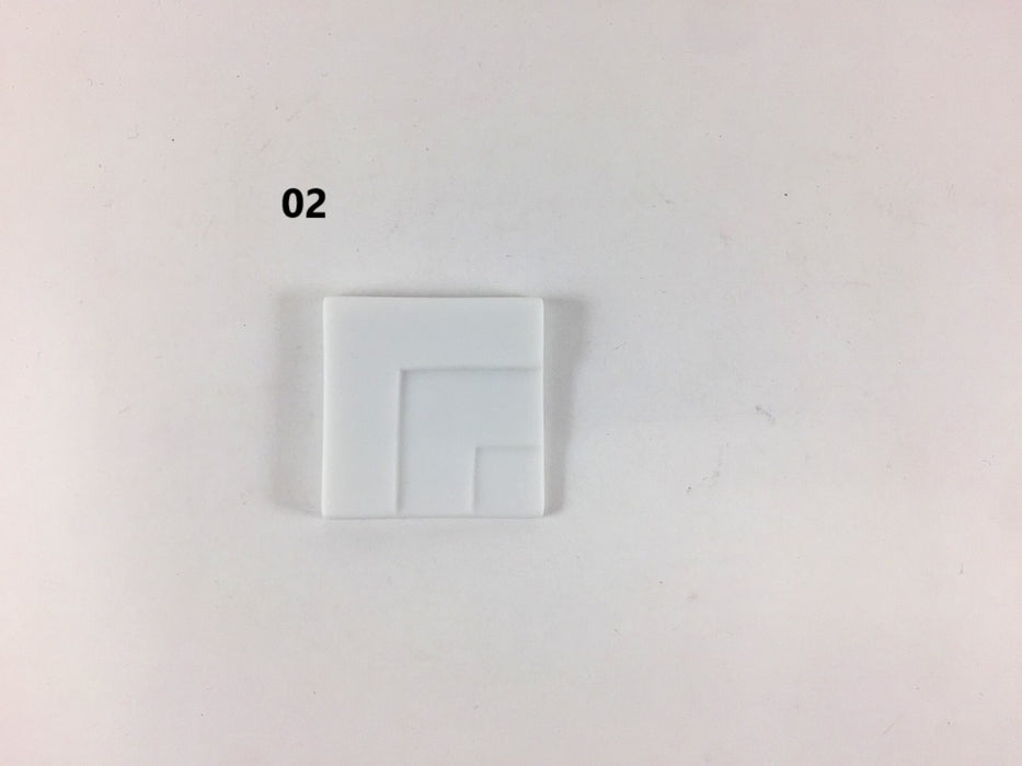 角箸置　白　(01/02/03)　3.5cm　エッグシェル　有田焼(j.R)