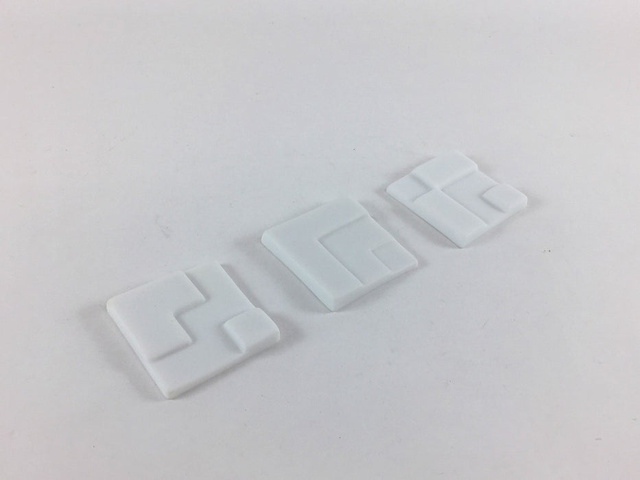 角箸置　白　(01/02/03)　3.5cm　エッグシェル　有田焼(j.R)