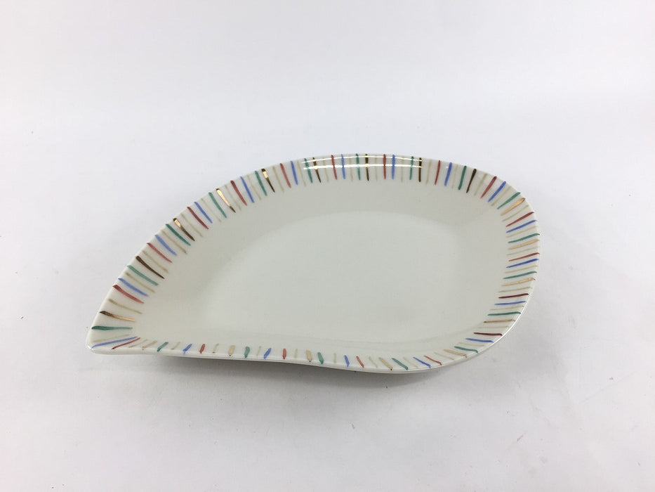 【SALE】190貝皿　クリーム色十草　19cm　有田焼【訳あり】