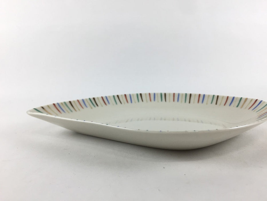 【SALE】190貝皿　クリーム色十草　19cm　有田焼【訳あり】