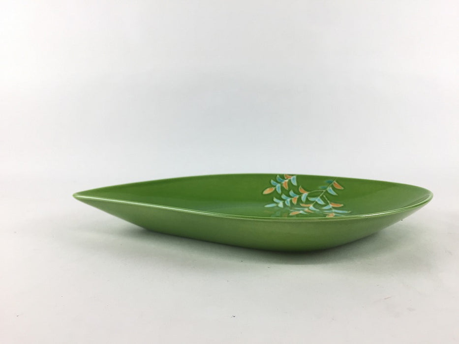 【SALE】190貝皿　緑彩柳絵　19cm　有田焼【訳あり】