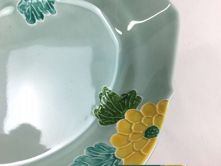 【SALE】105和舟向　青磁菊絵　10cm　有田焼【訳あり】