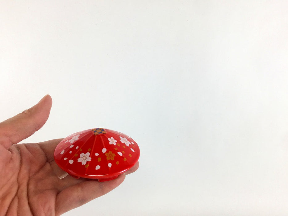 排水口カバー　和傘　桜吹雪(赤/青磁)　箱付　有田焼　(j.R)