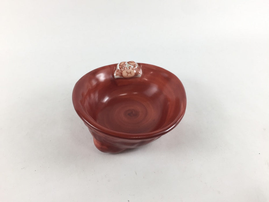 【SALE】85貝豆鉢　赤巻カニ　8.5cm　有田焼【訳あり】