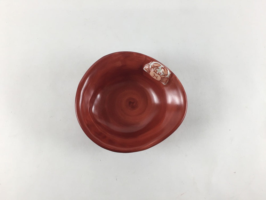 【SALE】85貝豆鉢　赤巻カニ　8.5cm　有田焼【訳あり】