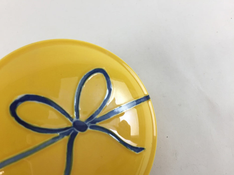 【SALE】重ね小蓋物　黄彩紐絵　8.5cm　有田焼【訳あり】