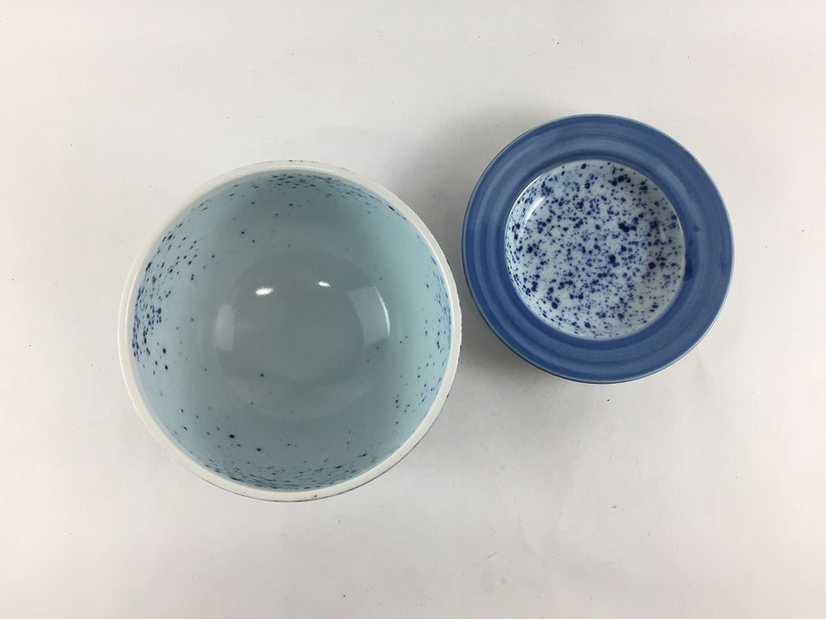 【SALE】96ハンキ蓋物　吹墨松竹梅　10cm　有田焼【訳あり】