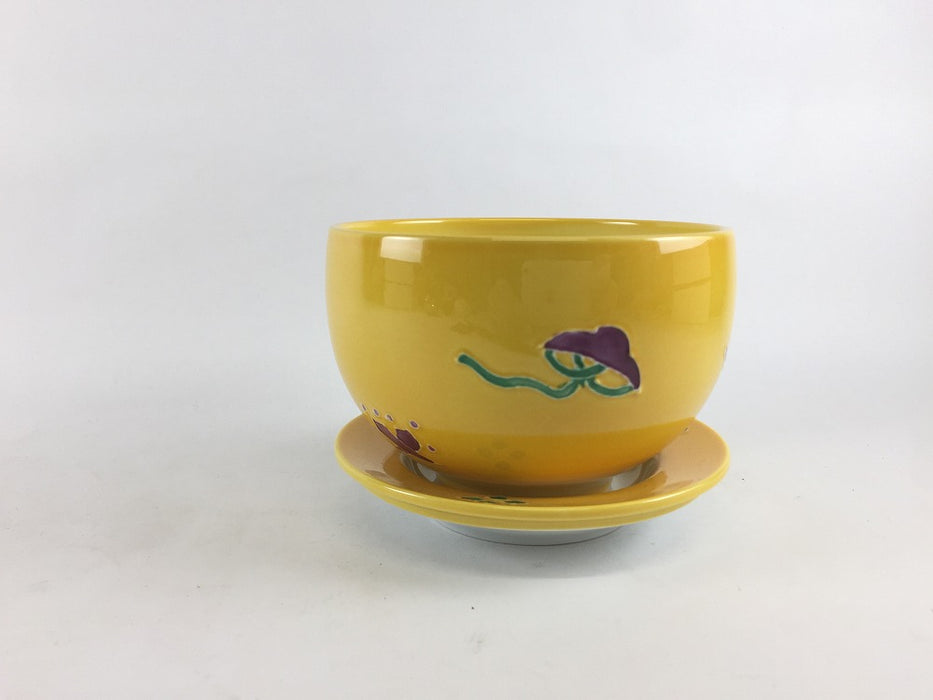 【SALE】96ハンキ蓋物　黄彩宝尽　10cm　有田焼【訳あり】