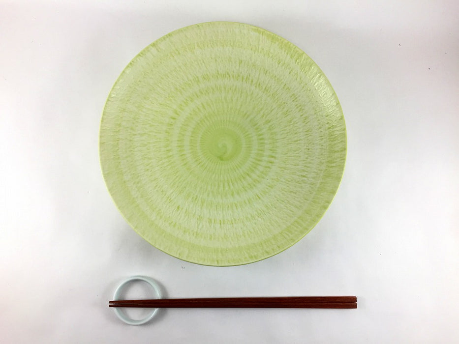 さざなみ　7寸皿　(レッド/ピンク/グリーン/ブルー/ベージュ)　23cm　波佐見焼 (j.R)