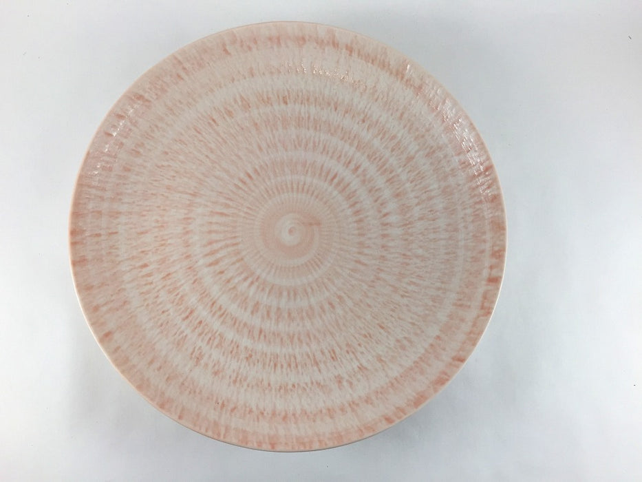 さざなみ　7寸皿　(レッド/ピンク/グリーン/ブルー/ベージュ)　23cm　波佐見焼 (j.R)