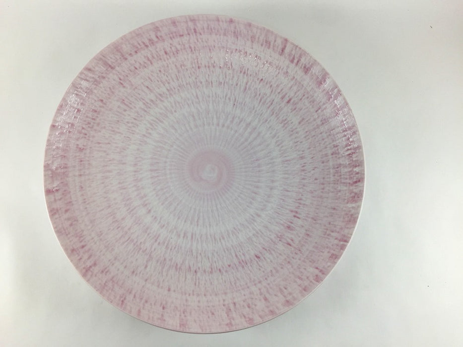 さざなみ　7寸皿　(レッド/ピンク/グリーン/ブルー/ベージュ)　23cm　波佐見焼 (j.R)