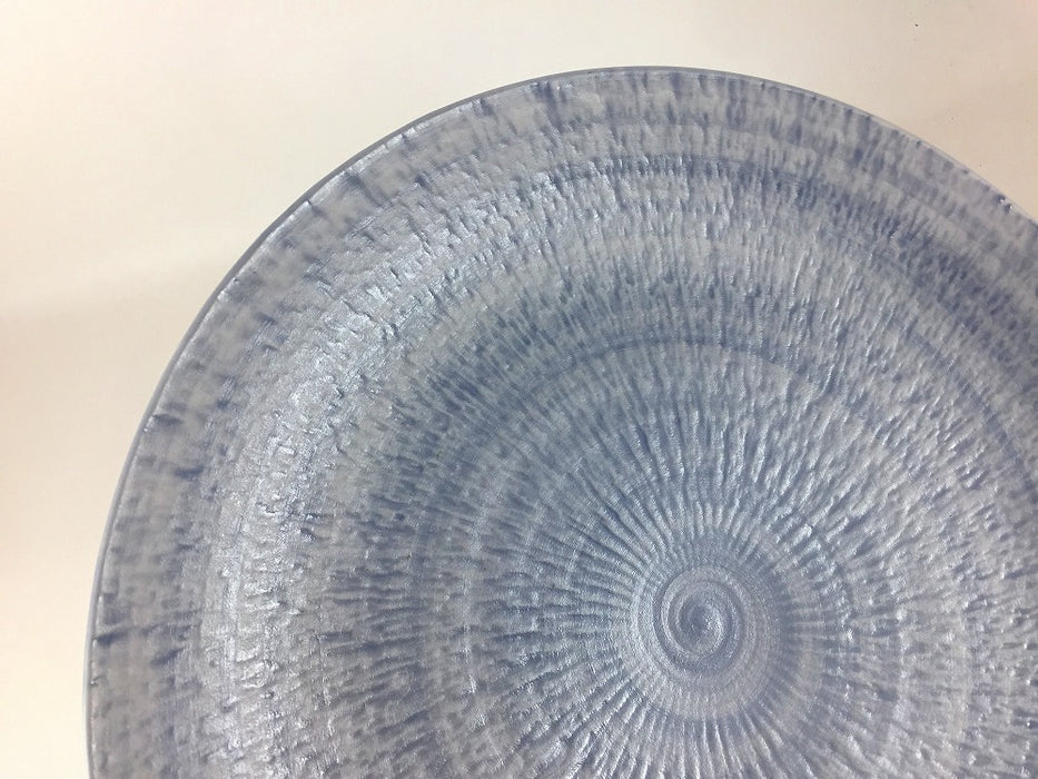 さざなみ　7寸皿　(レッド/ピンク/グリーン/ブルー/ベージュ)　23cm　波佐見焼 (j.R)