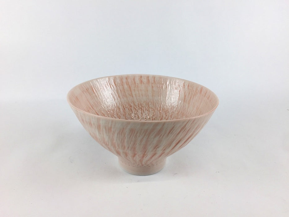 さざなみ　丸飯碗　(レッド/ピンク/グリーン/ブルー/ベージュ)　12cm　波佐見焼 (j.R)