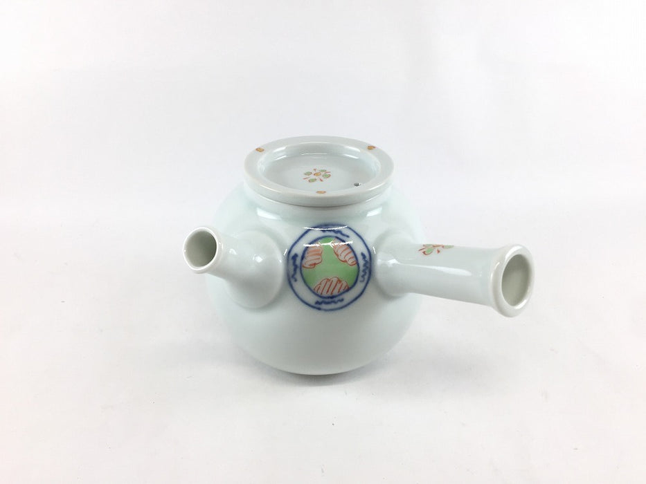 染錦祥瑞丸紋　3合急須　400cc　有田焼　(j.R)