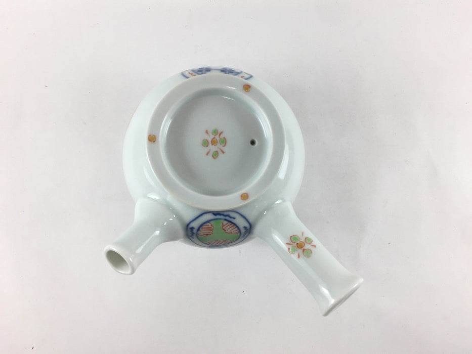 染錦祥瑞丸紋　3合急須　400cc　有田焼　(j.R)