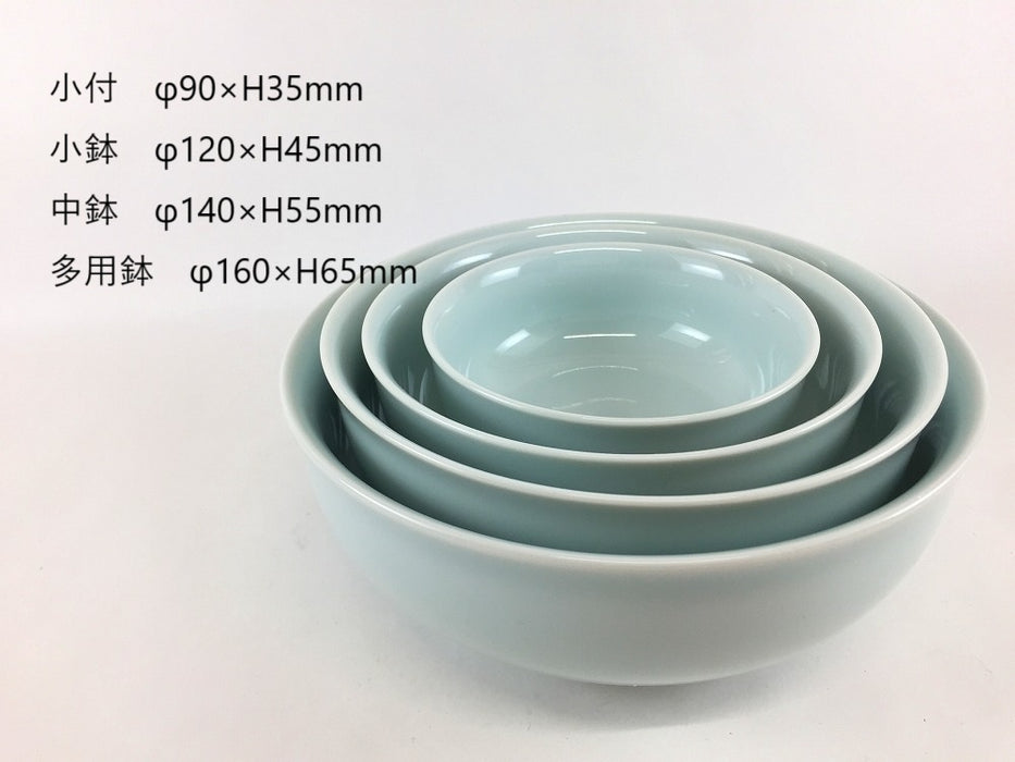 入れ子碗セット　青白釉　波佐見焼 (j.R)