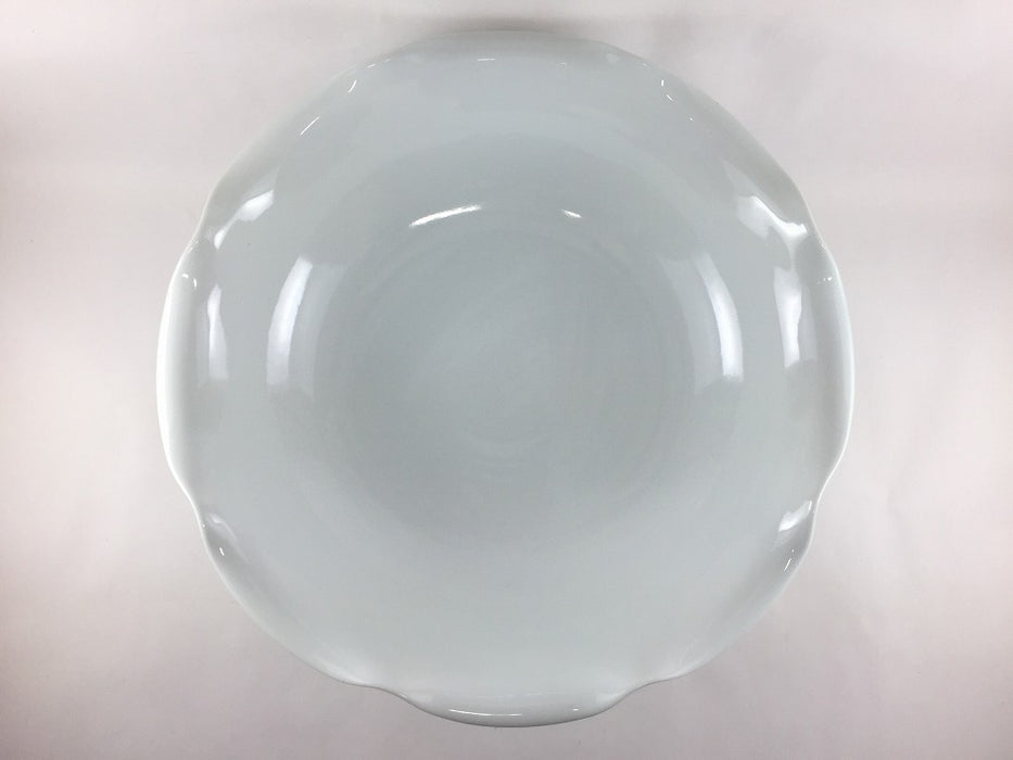 【SALE】白磁高台辰砂盛鉢　30cm　有田焼
