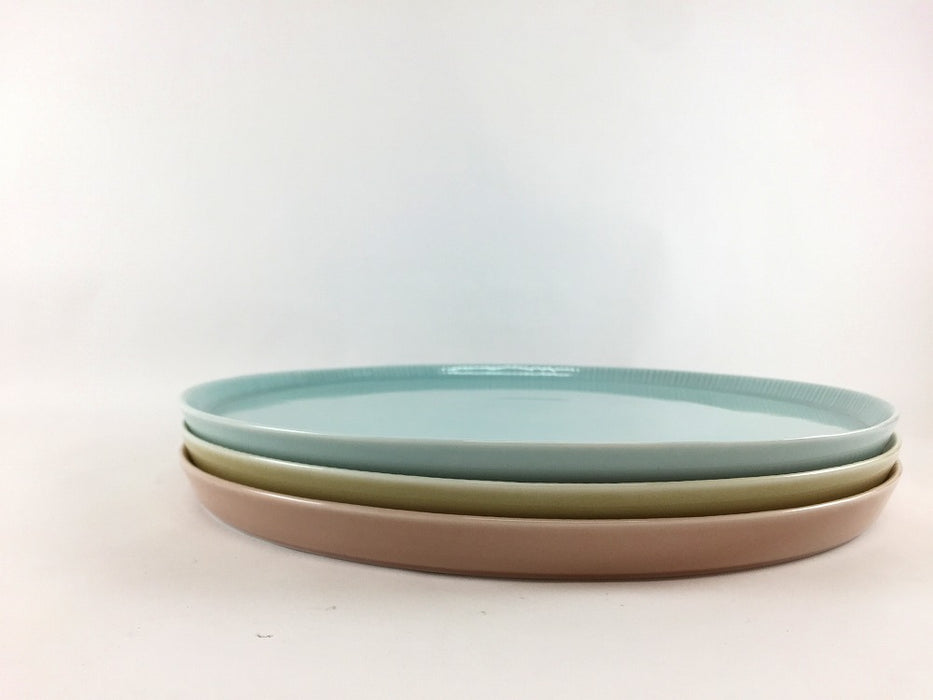 245e-plate　(青磁/ピンク/ベージュ)　波佐見焼　(j.R)