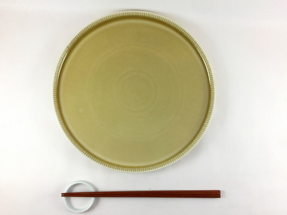 245e-plate　(青磁/ピンク/ベージュ)　波佐見焼　(j.R)