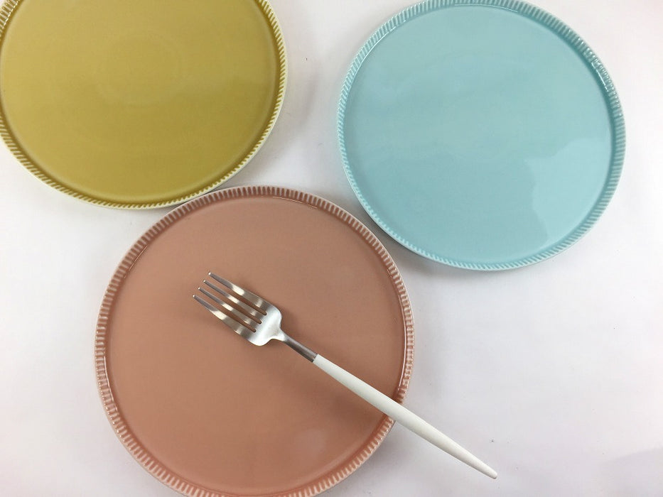 200e-plate　(青磁/ピンク/ベージュ)　波佐見焼(j.R)