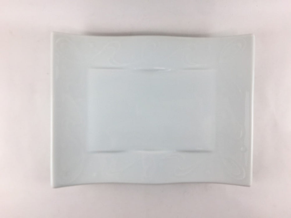 【SALE】太白ウェーブ焼皿　21cm　有田焼【訳あり】