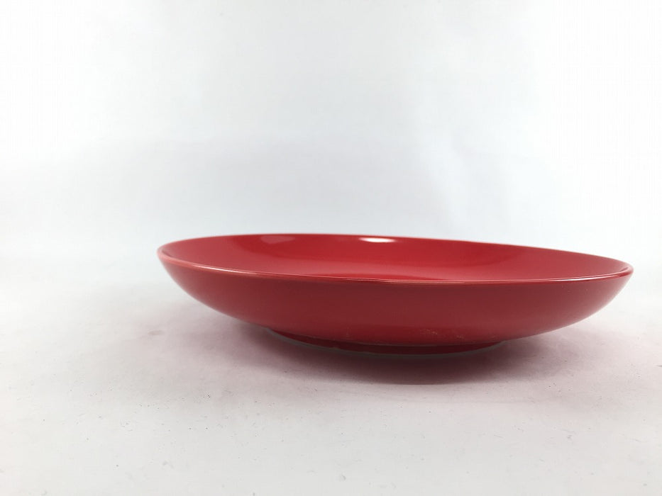 【SALE】215深皿　赤　21cm　波佐見焼【訳あり】