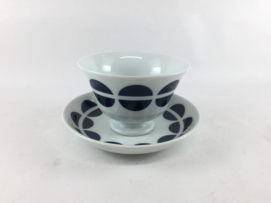 【SALE】反杯小鉢(台皿付)　コインドット　15.5cm　波佐見焼【訳あり】