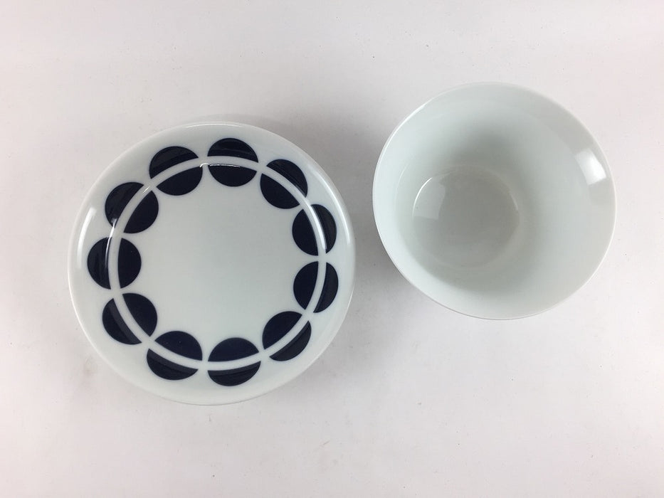 【SALE】反杯小鉢(台皿付)　コインドット　15.5cm　波佐見焼【訳あり】