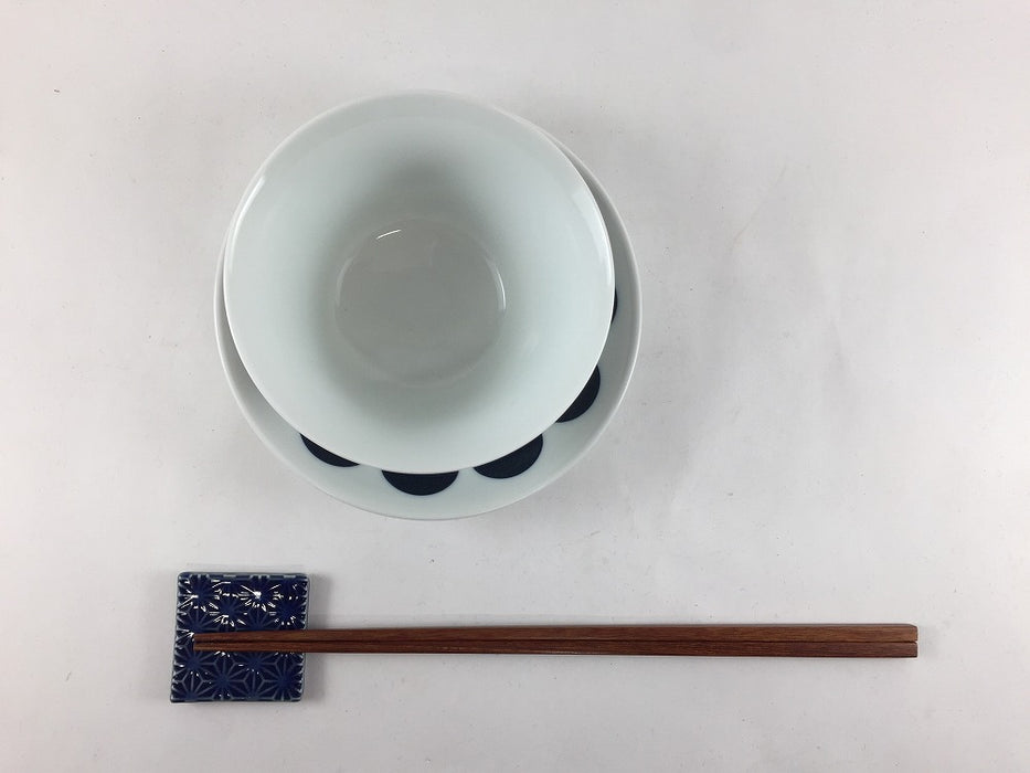 【SALE】反杯小鉢(台皿付)　コインドット　15.5cm　波佐見焼【訳あり】